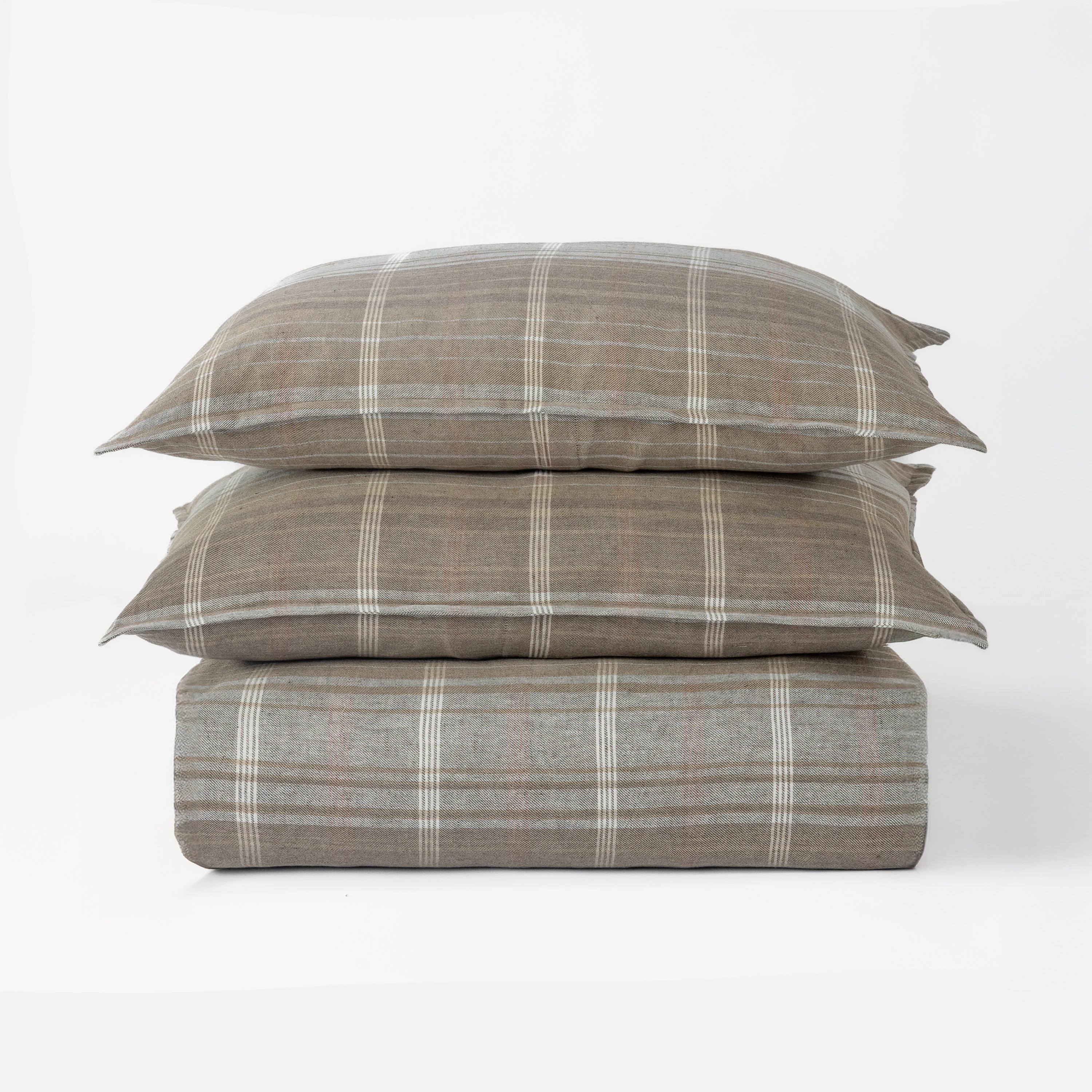 Plaid Euro Sham- mineral