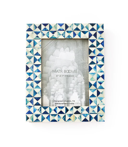 COBALT CARVED BONE 5X7 FRAME