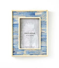 BLUE CARVED BONE 4x6 FRAME