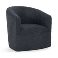 Blue Boucle Swivel Chair