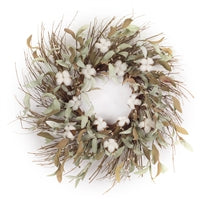 Cotton & Leaf Wreath