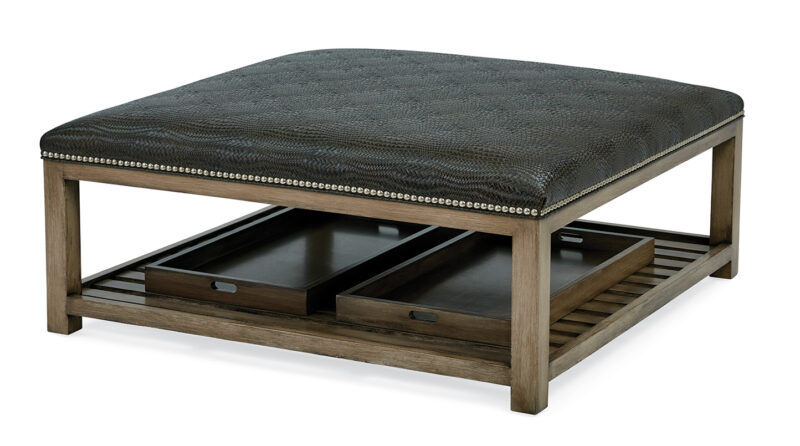 Leather Ottoman Saloon Tumbleweed