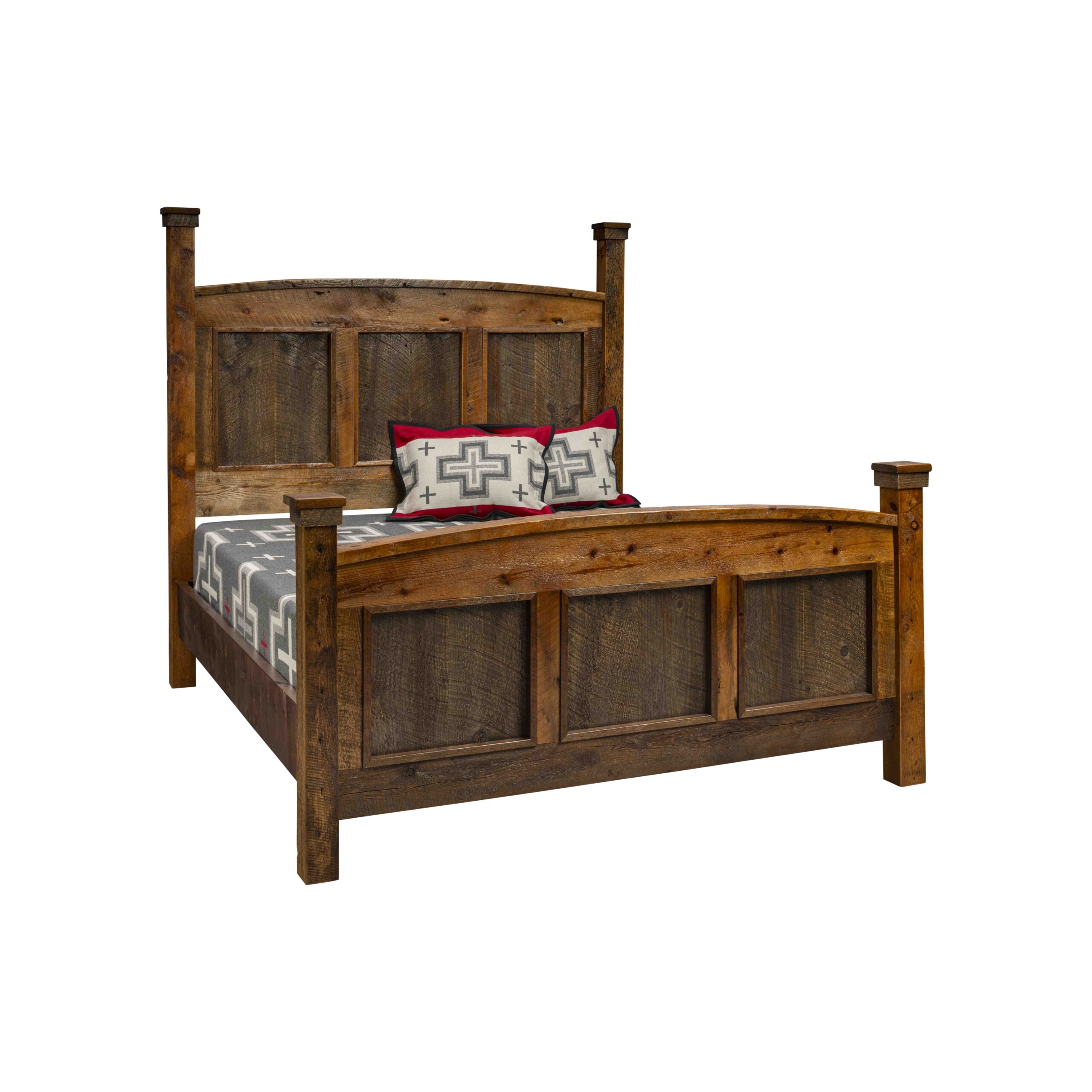 Reclaimed Wood Panel King Bed