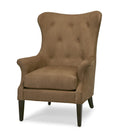Green Leather Wing Back Chair