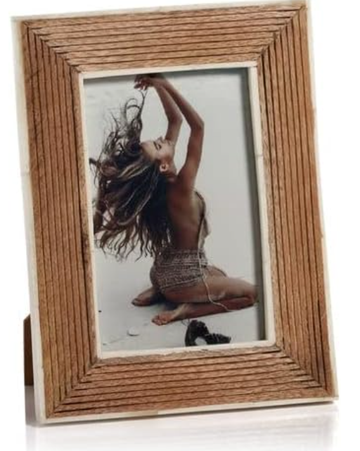 4x6 wood w/white frame