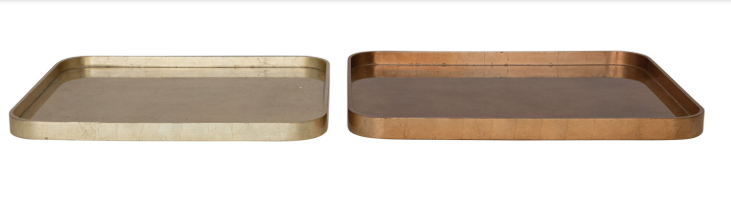 copper tray lacquered metallic