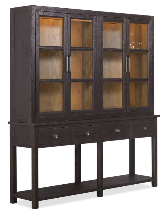 Burnt Oak Display Cabinet