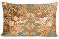 velvet bird print pillow