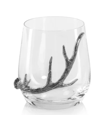 stemless pewter antler glass