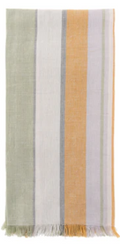 GREEN/MUSTARD VERTICAL STRIPED TEA TOWEL
