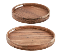 Round Wood Tray