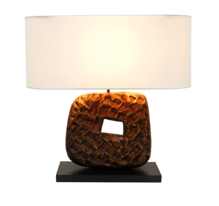 Acacia Carved Lamp