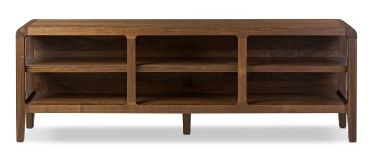 OPEN SHELVES WALNUT CONSOLE