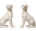 Hand-Painted Ceramic Dog, Crackle Finish, 2 Styles