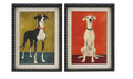 Wood Framed Glass Wall Decor with Dog & Bobbin Frame, 2 Styles