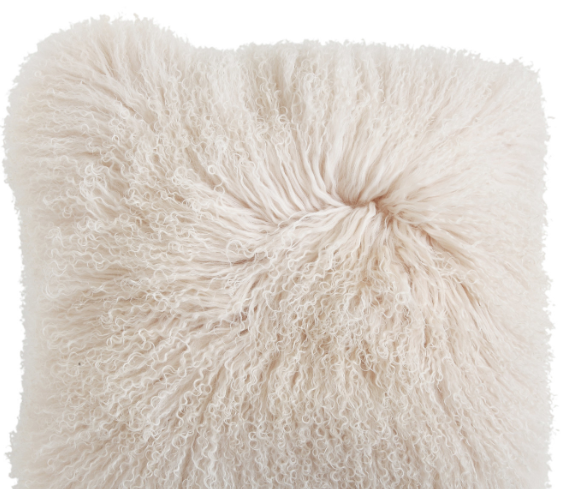 20" Mongolian Lamb Fur Pillow