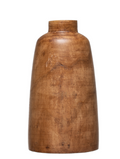 Paulownia Wood Vase, Walnut Stained Finish