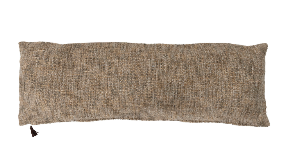 36" x 13" Melange Cotton Blend Boucle Lumbar Pillow