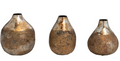 Metal Vases, Burnt Gold Finish