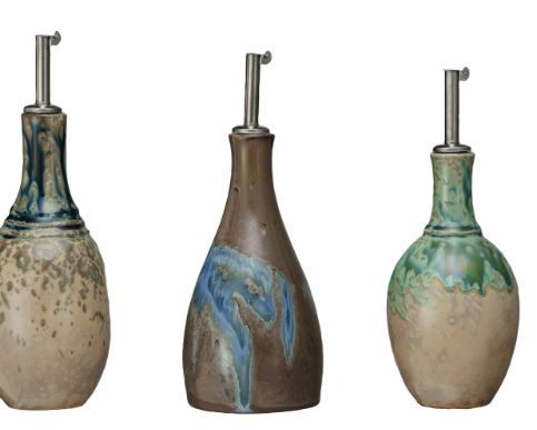 10 oz. Stoneware Oil Cruet