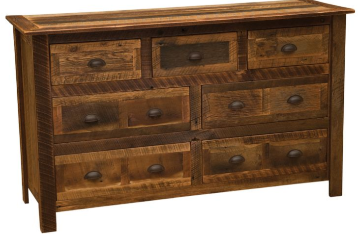 BARNWOOD 7 DRW DRESSER