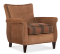 SUEDE, PLAID ACCENT CHAIR