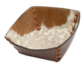 Hide & Leather Stitched Bowl