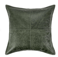 Green Leather Pillow
