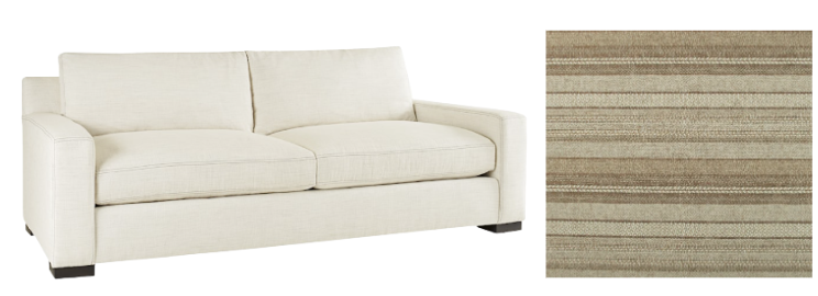 Neutral Striped Sofa