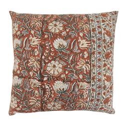 Floral Hand Block Pillow
