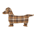 Plaid Dachshund Pillow