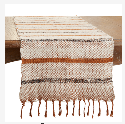 Striped Runner Rust & Natural