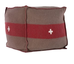 Swiss Army Pouf Brown/Red