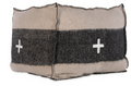Swiss Army Pouf Cream/Black