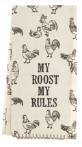 Ebroidered Trim Tea Towel
