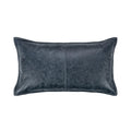 Blue Leather Pillow