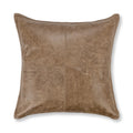 Taupe Leather Pillow