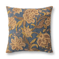 Embroidered Floral Blue Pillow