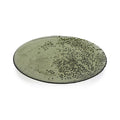 Green Dotted Glass Plate 11"