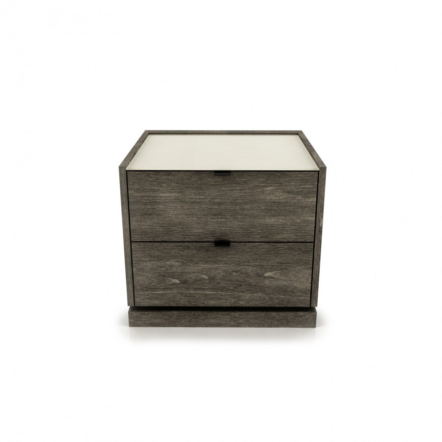 2 DRAWER BIRCH NIGHTSTAND