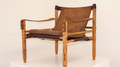 CHOCOLATE SUEDE SAFAIR CHAIR