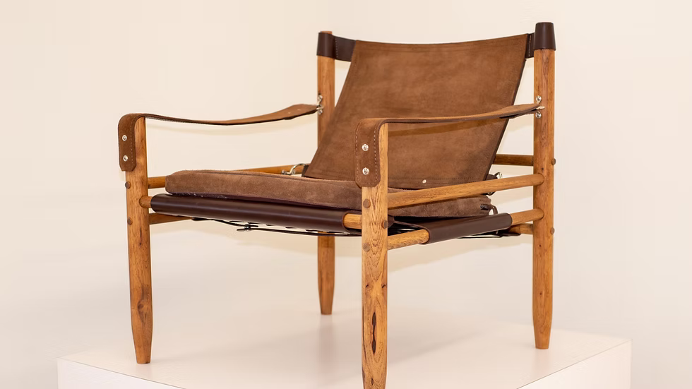 CHOCOLATE SUEDE SAFAIR CHAIR